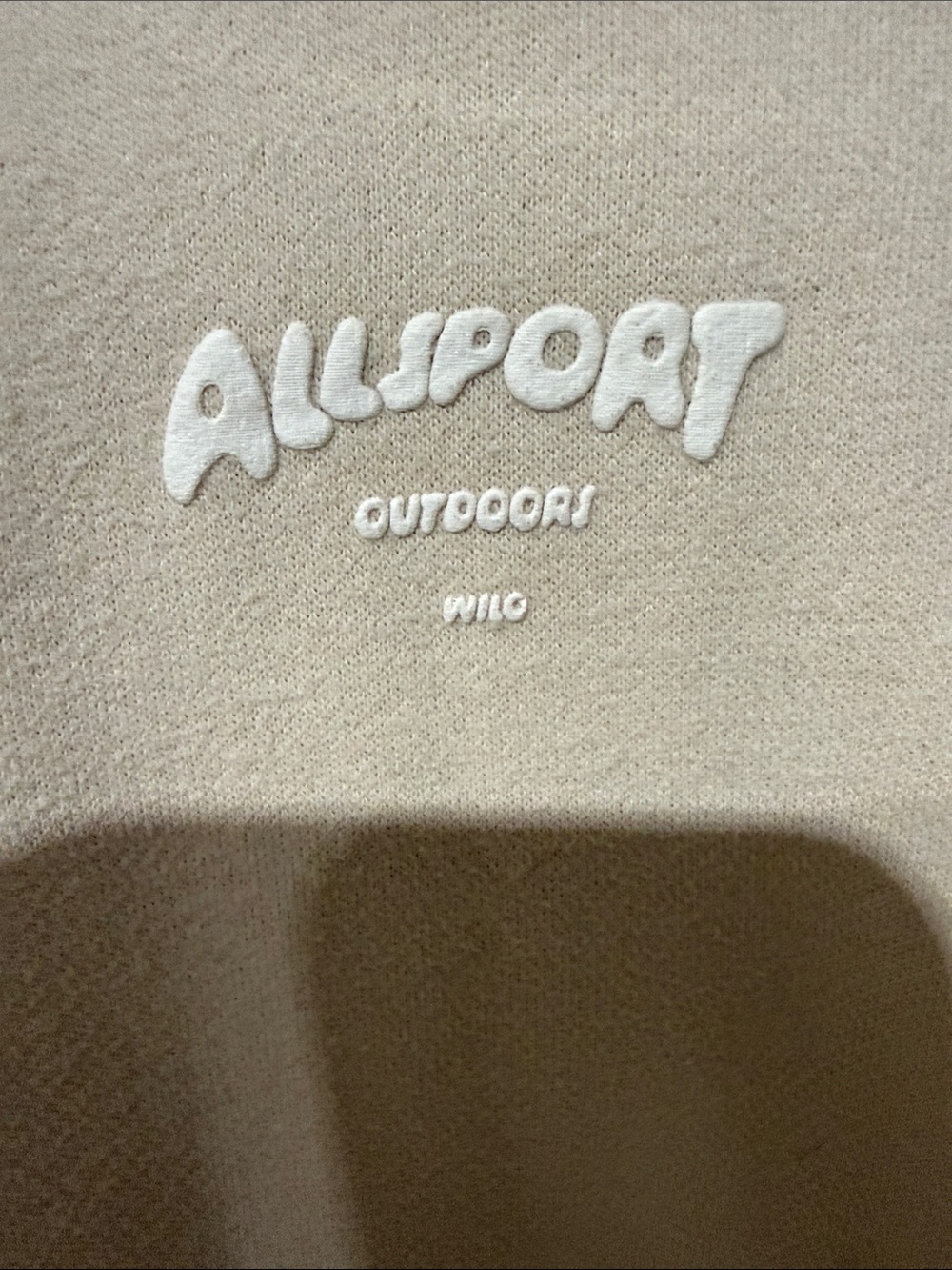 Wilo the Label Allsport Outdoors Inspirational Cream Graphic Oversized Hoodie - Picture 4 of 6